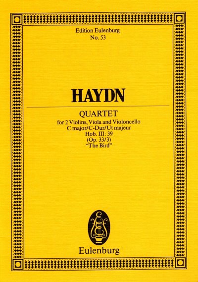 J. Haydn: Quartett C-Dur Op 33/3 Hob 3/39 Eulenburg Studienp