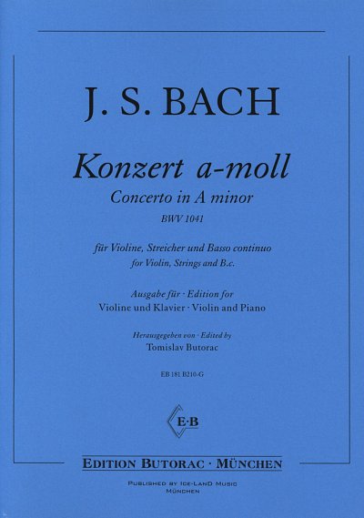 J.S. Bach: Violinkonzert a-Moll BWV 1041, VlKlav (KlavpaSt)