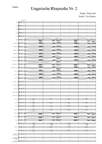 F. Liszt: Ungarische Rhapsodie Nr. 2, Blaso (Pa+St)