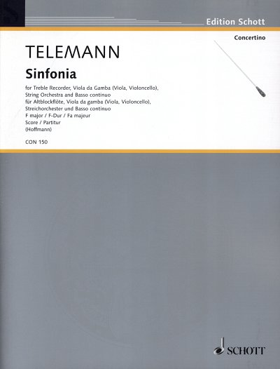 G.P. Telemann: Sinfonia F-Dur, AbfVdgOrchBc (Part.)
