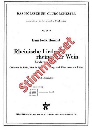 H.F. Husadel: Rheinische Lieder Rheinischer Wein