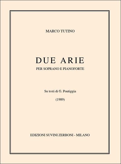 M. Tutino: Due Arie (Part.)