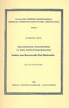 G. Metz: Melodische Polyphonie in der Zwölftonordnung (Bu)
