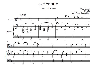 DL: W.A. Mozart: Ave verum corpus, VaKlv (Par2St)