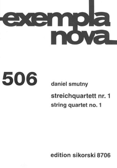D. Smutny: Streichquartett Nr. 1 , 2VlVaVc (Pa+St)