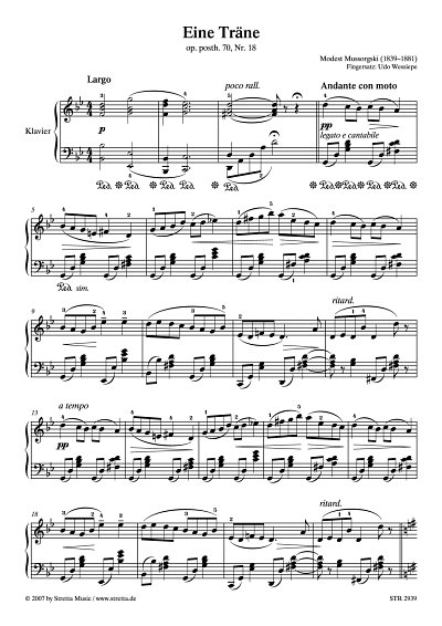 DL: M. Mussorgski: Eine Traene op. posth. 70, Nr. 18