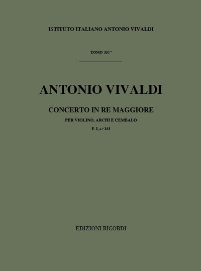 Concerto Per Violino, Archi E B.C.: In Re Rv 219 (Part.)