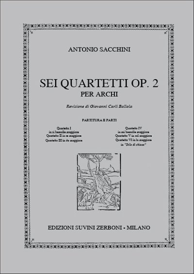 A. Sacchini: Quartetto I In Si Bemolle Magg, 2VlVaVc (Pa+St)