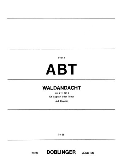 F. Abt: Waldandacht op. 211/3