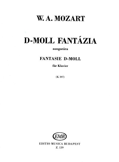 W.A. Mozart: Fantasie d-Moll KV 397, Klav