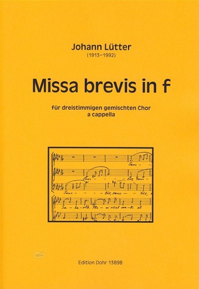 J. Lütter: Missa brevis f moll (Chpa)