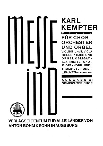 K. Kempter: Messe D-Dur Op 9a - Ausgabe A
