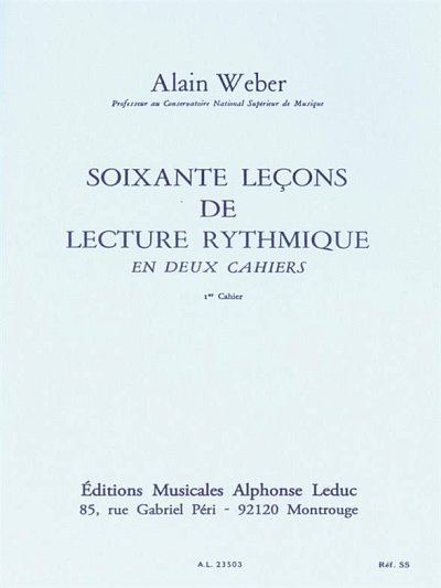 A. Weber: 60 Leçons De Lecture Rythmique Vol.1 (Part.)