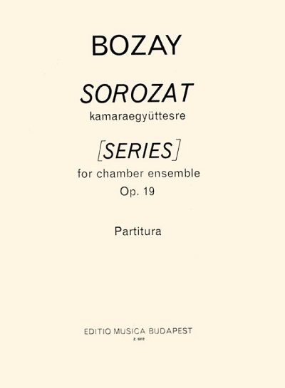 A. Bozay: Serie op. 19, Kamens (Part.)