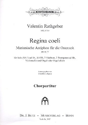 J.V. Rathgeber: Regina coeli aus op.5, Gemischter Chor (SATB