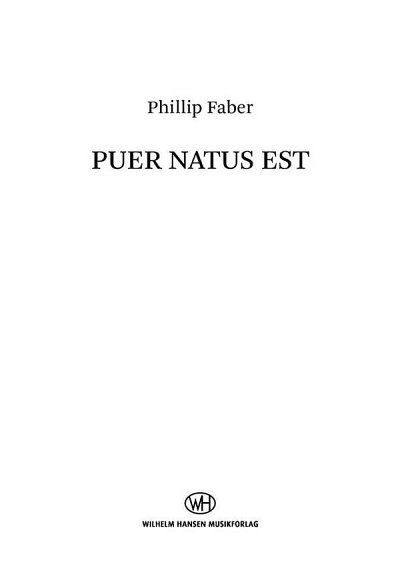 P. Faber: Puer natus est (KA)