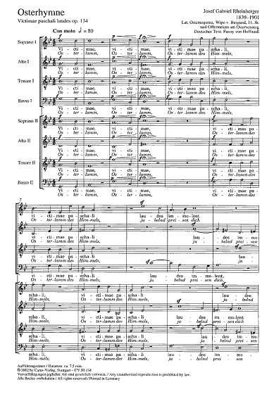 J. Rheinberger: Osterhymne op. 134; 