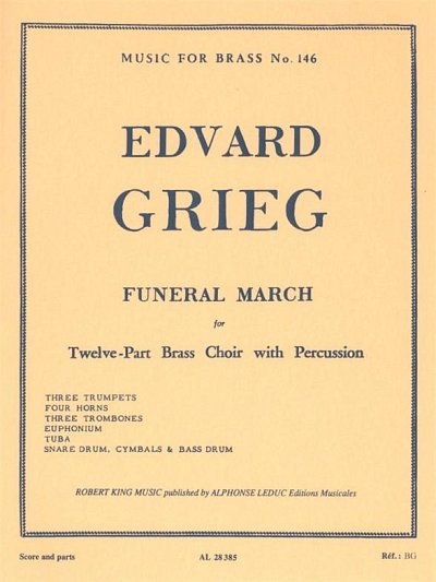 E. Grieg: Trauermarsch, 12BlechPerc (Pa+St)