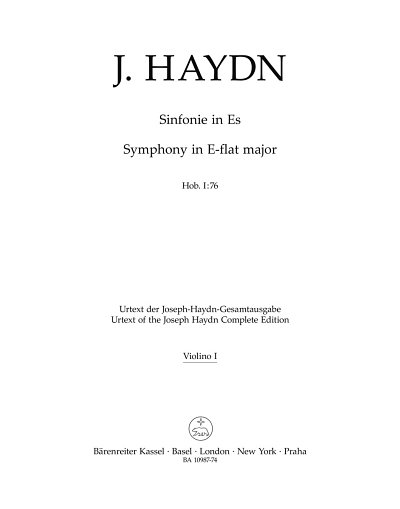 J. Haydn: Sinfonie Es-Dur Hob. I:76, Sinfo (Vl1)