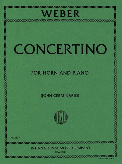 C.M. von Weber: Concertino Op. 45 (Cerminaro) (Bu)