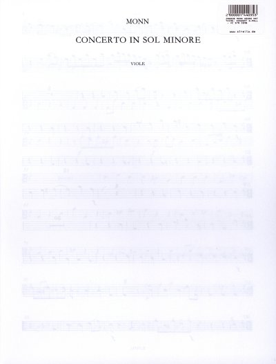 M.G. Monn: Konzert für Violoncello oder Ko, Vc/KbStrBc (Vla)