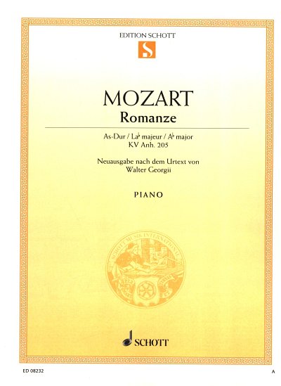 W.A. Mozart: Romanze As-Dur KV Anh. 205