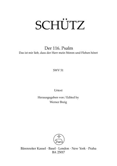 H. Schütz: Der 116. Psalm SWV 51, Gch5 (Chpa)