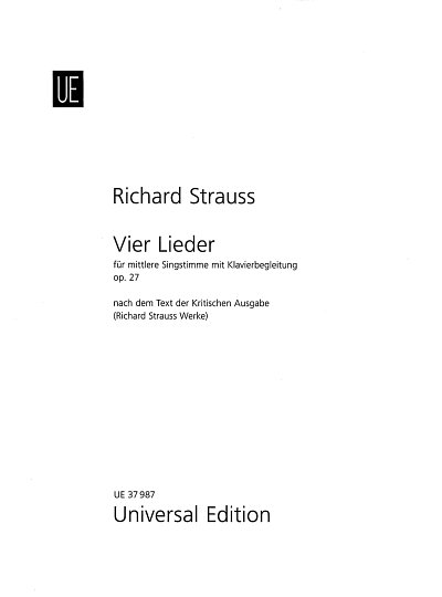 R. Strauss: Vier Lieder op. 27 TrV 170, GesMKlav