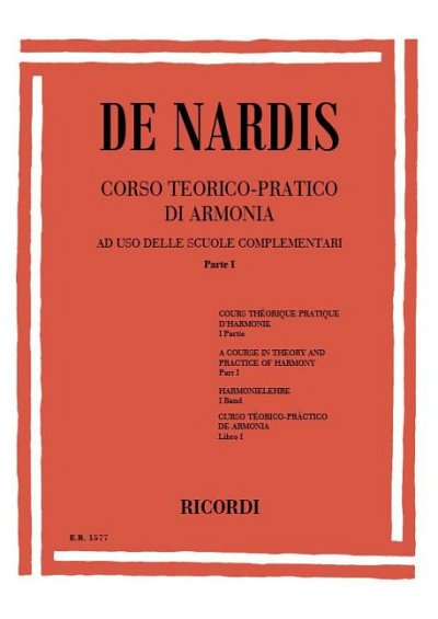 C. de Nardis: Corso Teorico-Pratico di Armonia 1, Ges/Mel