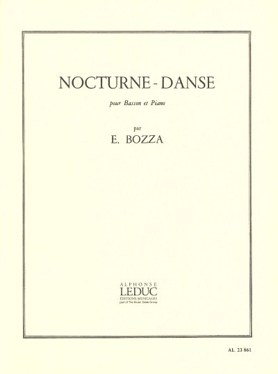E. Bozza: Nocturne-Danse For Bassoon And Piano, FagKlav (Bu)