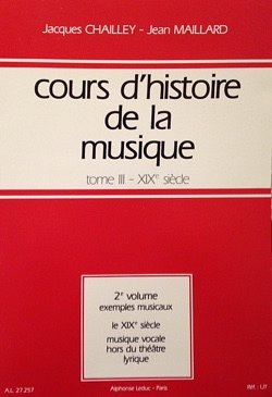 J. Chailley: Cours d'histoire de la musique 3/2 (Bch)