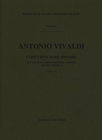 AQ: A. Vivaldi: Konzert d-Moll F.XII:31, 3Bl2VlStrB (B-Ware)