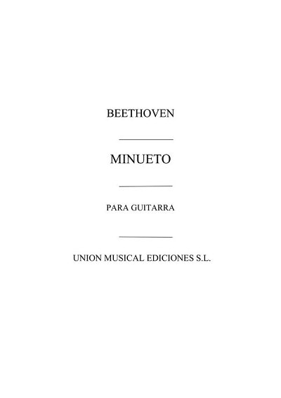 L. van Beethoven: Minueto (Calatayud) Guitar
