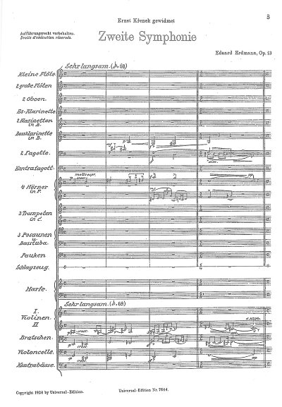E. Erdmann: Sinfonie Nr. 2 op. 13