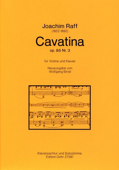 J. Raff: Cavatina op. 85/3, VlKlav (KlavpaSt)