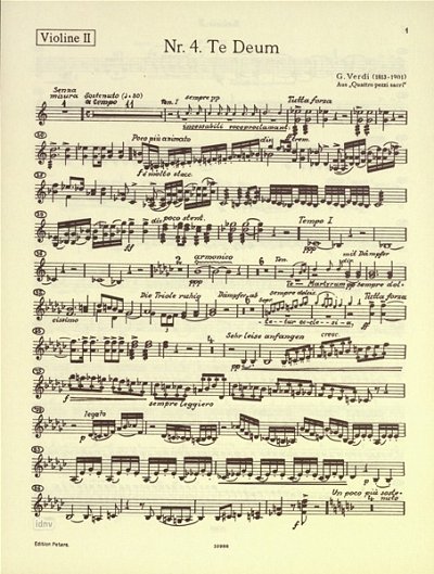 G. Verdi: Quattro Pezzi Sacri (4 geistliche Stücke): Nr. 4 Te Deum (1896)