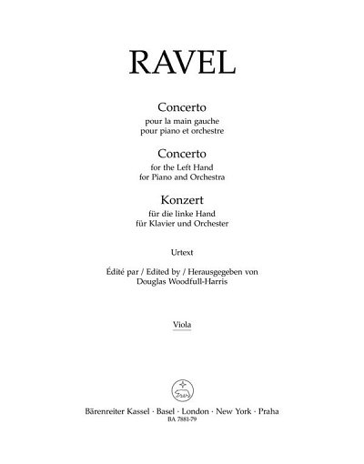 M. Ravel: Konzert für die linke Hand für Klavier u, KlavOrch