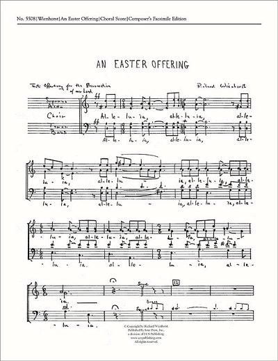 R. Wienhorst: An Easter Offering