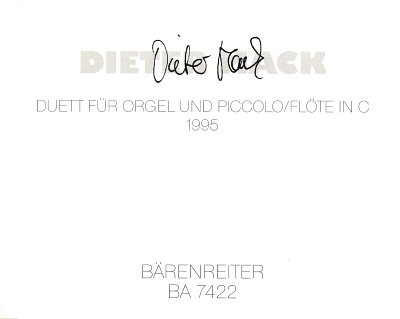 D. Mack: Duett für Orgel und Piccolo/Flöte in C (1995 (Sppa)