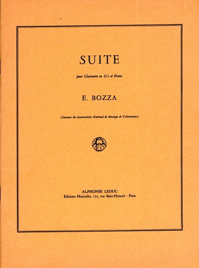 E. Bozza: Suite Pour Clarinette Et Piano