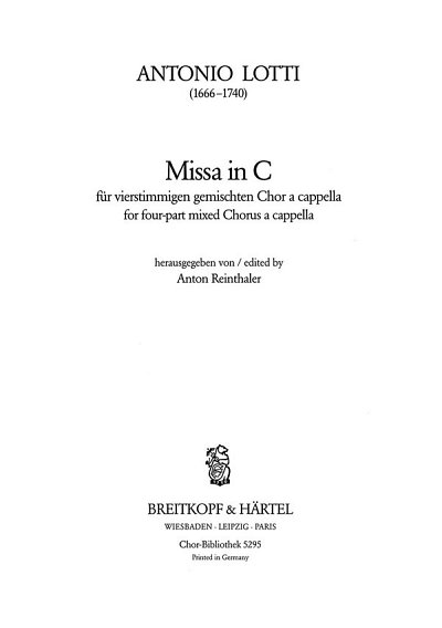 A. Lotti: Missa In C