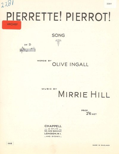 DL: M.H.O. Ingall: Pierrette ! Pierrot !, GesKlav