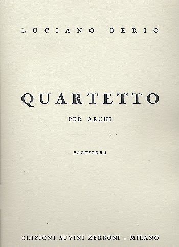 L. Berio: Quartetto Partitura, 2VlVaVc (Part.)