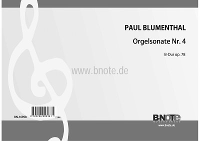 P. Blumenthal: Orgelsonate Nr. 4 B-Dur op. 78