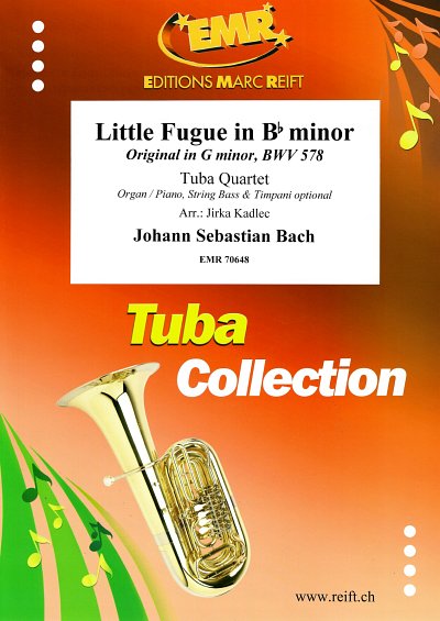 J.S. Bach: Little Fugue in Bb minor, 4Tb (Pa+St)