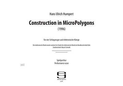 Humpert Hans Ulrich: Construction In Micropolygons (1993/199
