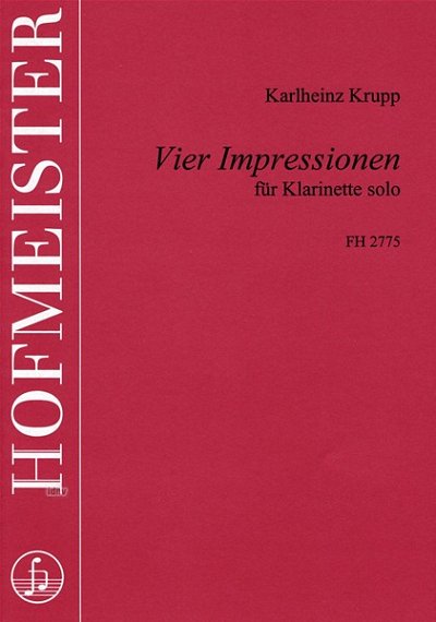 K. Krupp: 4 Impressionen für Klarinette