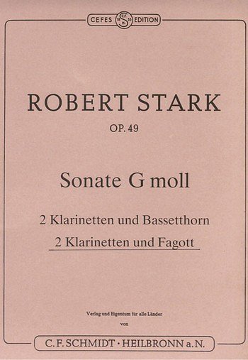 R. Stark: Sonate g-Moll op. 49, 2KlarFag (Pa+St)