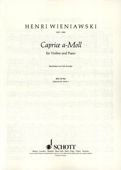 H. Wieniawski: Caprice  a-Moll, VlKlav (KlavpaSt)