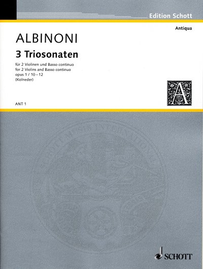 T. Albinoni: 3 Triosonaten op. 1/10-12 